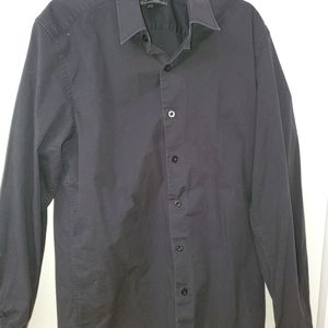 Women size small black button up shirt